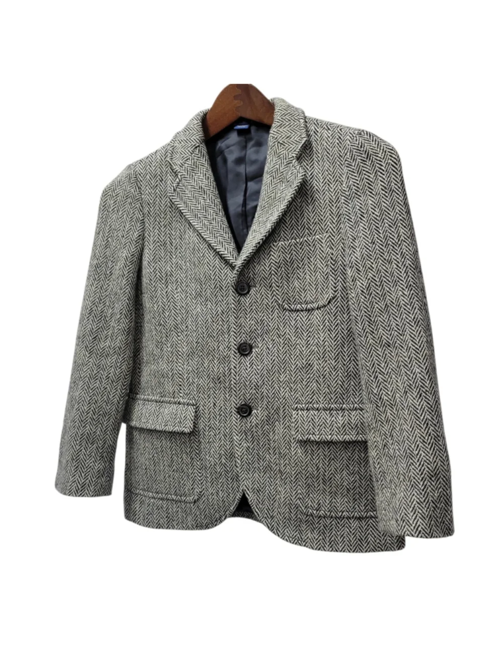 Polo Ralph Lauren Made In Italy Boys Tweed Wool 3-Button Center Vent Blazer 10